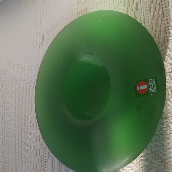 2 Iittala Finland Nappi Tealight Votive candle Holders Green & Blue Markku Salo